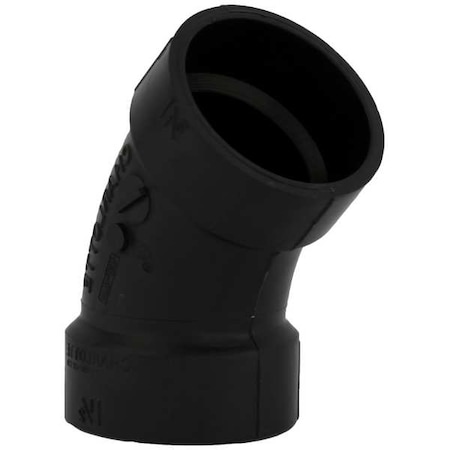 Zoro Select 45 Deg Elbow, 1-1/2 In x 1-1/2 In Hub 1WJA1