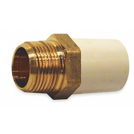 Charlotte Pipe And Foundry CPVC Adapter, Schedule 80, 1" Pipe Size, CTS x MIP 1WKE4