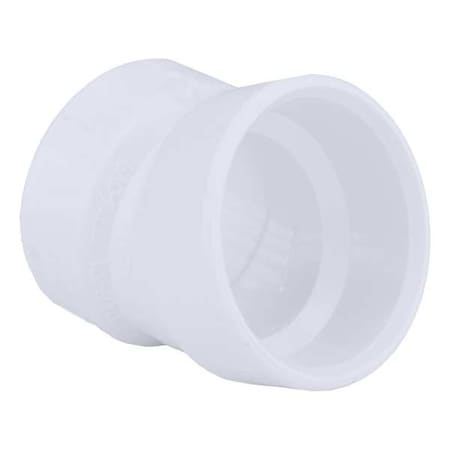 Zoro Select PVC Elbow, 22-1/2 Degrees, Hub, 1-1/2 in Pipe Size 1WKE5