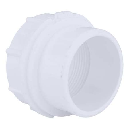Zoro Select PVC Cleanout Adapter, FNPT x Spigot, 1-1/2 in Pipe Size 1WKF9