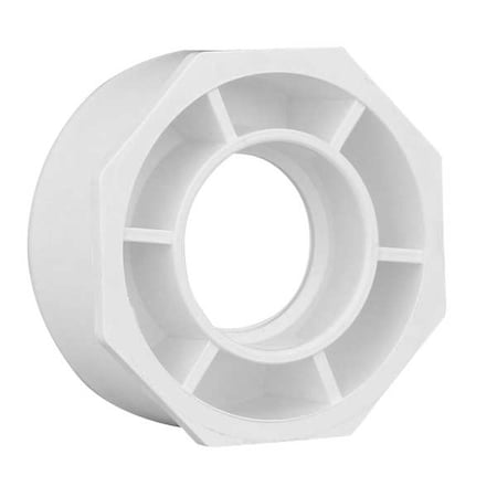 Zoro Select PVC Flush Bushing, Hub x Spigot, 4 in x 2 in Pipe Size 1WKF7