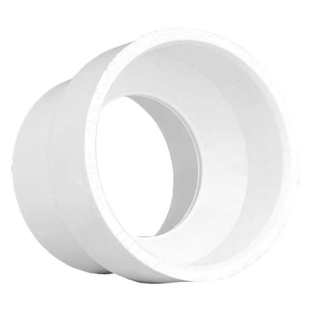 Zoro Select PVC Flush Bushing, Hub x Spigot, 2 in x 1 1/2 in Pipe Size 1WKF2