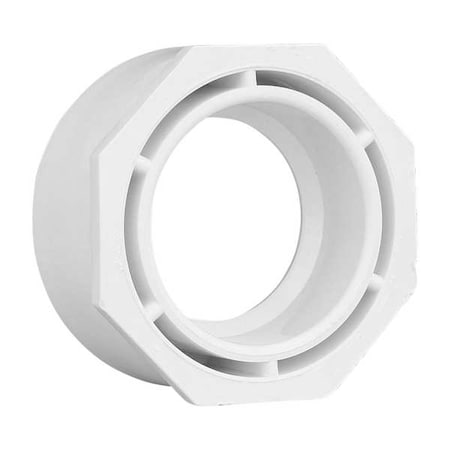 Zoro Select PVC Flush Bushing, Hub x Spigot, 3 in x 2 in Pipe Size 1WKF5
