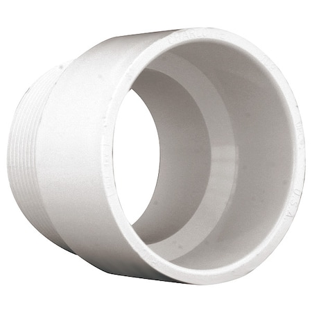 Zoro Select PVC Male Adapter, Hub x MNPT, 3 in Pipe Size 1WKG7