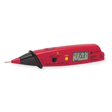 AMPROBE Digital Multimeter, 600 Max. AC Volts, 600 Max. DC Volts, 10 Max. AC Amps, 10 Max. DC Amps DM73C