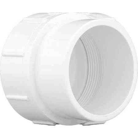 Zoro Select PVC Cleanout Adapter with Plug, FNPT x Spigot, 3 in Pipe Size 1WKR8