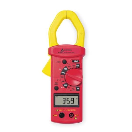Amprobe Digital Clamp Meter, LCD, 600 A, 1.6 in (41 mm) Jaw Capacity AC68C