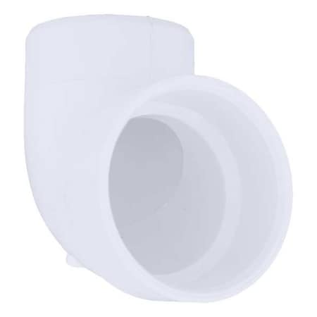 Zoro Select PVC Street Elbow, 90 Degrees, Vent, Hub x Spigot, 2 in Pipe Size 1WKT8