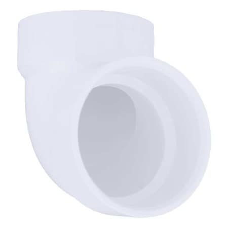 Zoro Select PVC 90 Degree Vent Elbow, Hub, 2 in Pipe Size 1WKT5