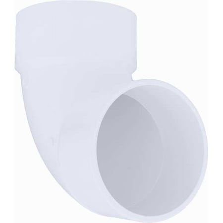 Zoro Select PVC 90 Degree Street Elbow, Hub x Spigot, 6 in Pipe Size 1WKV4
