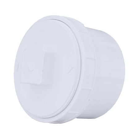 ZORO SELECT PVC Cleanout Adapter with Plug, FNPT x Spigot, 6 in Pipe Size 1WKV6