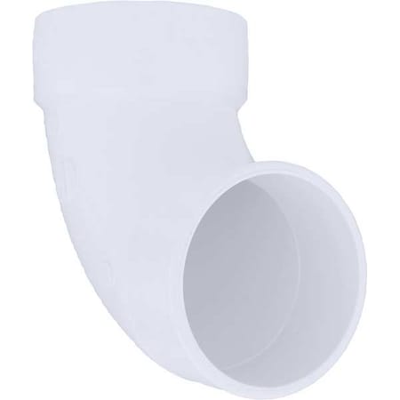 Zoro Select PVC Street Elbow, 90 Degrees, Hub x Spigot, 4 in Pipe Size 1WKB6