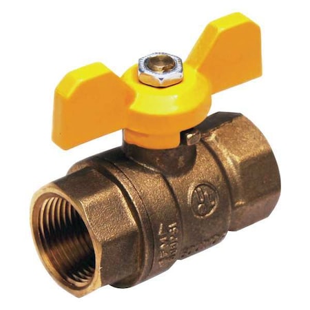 Zoro Select 1/2" FNPT Brass Ball Valve Inline 1WMG9