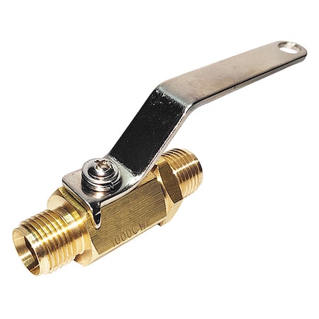 Zoro Select 1/8" MNPT Brass Ball Valve Inline G-BVLM-18M