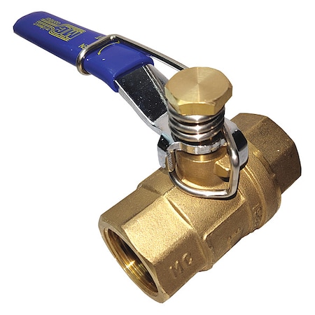 Zoro Select 1/2" FNPT Brass Ball Valve Inline 1WMP1