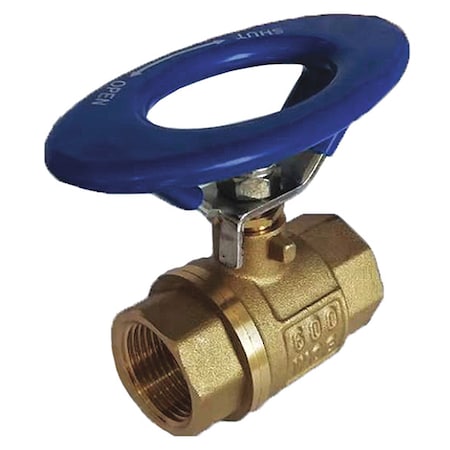 Zoro Select 1/2" FNPT Brass Ball Valve Inline G-BVO-50