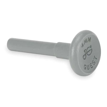 John Guest Push-Fit Fitting Plug, 1/4 in Tube Size, Acetal, Gray, 10 PK PI0808S-PK10