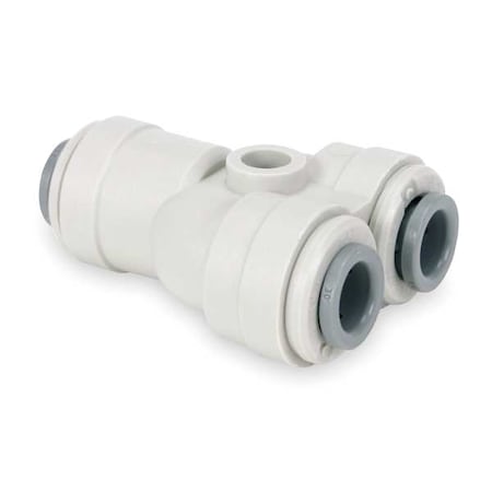 John Guest Push-Fit Wye Fitting, 3/8 in Tube Size, Acetal, Gray, 10 PK PI2312S-PK10