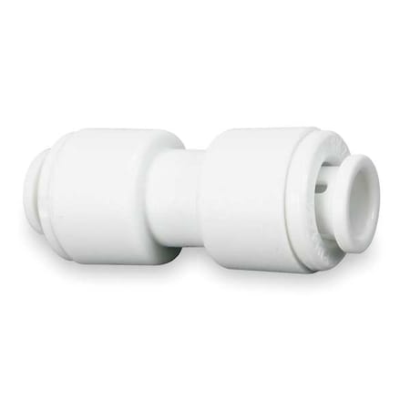 John Guest Push-Fit Adapter Fitting, 3/8 in Tube Size, Acetal, White, 10 PK CI0412W-PK10