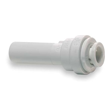 JOHN GUEST Reducer, 1/4 in Tube Size, Polypropylene, White, 10 PK PP061208W-PK10