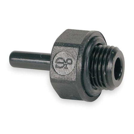 John Guest Push-Fit Adapter Fitting, 5/16 in Tube Size, Acetal, Black, 10 PK PM050612E-PK10
