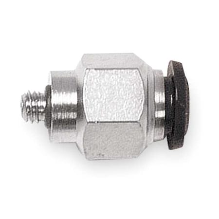 Aignep Usa Push-Fit Adapter Fitting, Push-to-Connect x BSPP, 5mm Tube OD, 5 mm Pipe Size, Metal, 5 PK 50020N-5-M5-PK5