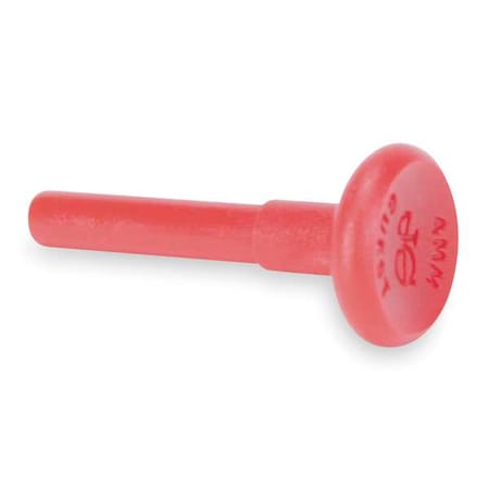 John Guest Push-Fit Fitting Plug, 1/4 in Tube Size, Acetal, Red, 10 PK PM0806R-PK10