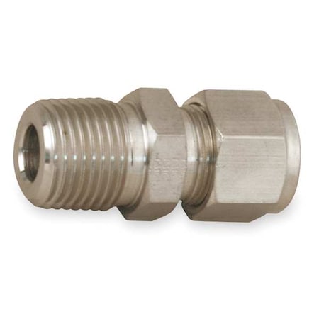 Parker Strt, Steel, Comp. 1/4 in, MNPT 3/8 in 4MSC4N-S