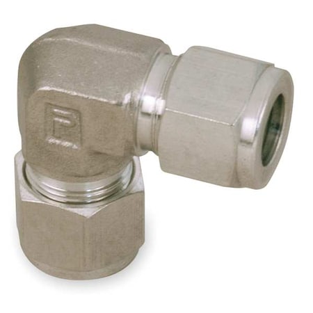 Parker Elbow, Steel, Comp. 1/4 in, Comp. 3/8 in 4EE4-S