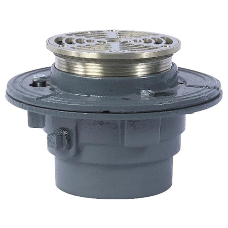 Watts Floor Floor Drain, Cast-iron, 4", No Hub FD-104