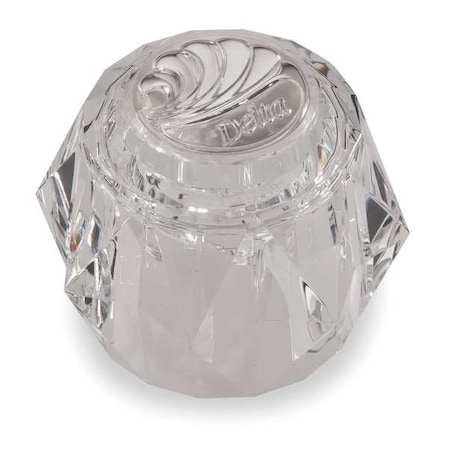 Delta Faucet Handle, Acrylic, Set Screw, Button RP17449