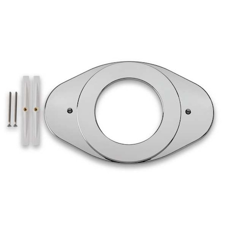 Delta Tub & Shower Cover Plate For Up to 8 in Center Holes, Chrome, Oval, 13 in W x 8-1/8 in H x .38 in D RP29827