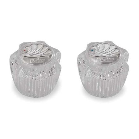 Delta Knob Handle Kit, Acrylic, Buttons, Screws RP23498