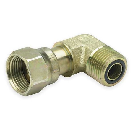 Parker Swivel Nut Elbow, Zinc Steel, ORFS, 3/8In 6 C6LO-S