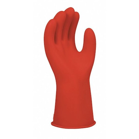 Salisbury Electrical-Insulating Gloves, 1,000V AC, 1,500V DC, Rubber, 11" Length, Red, Size 9 E011R/9