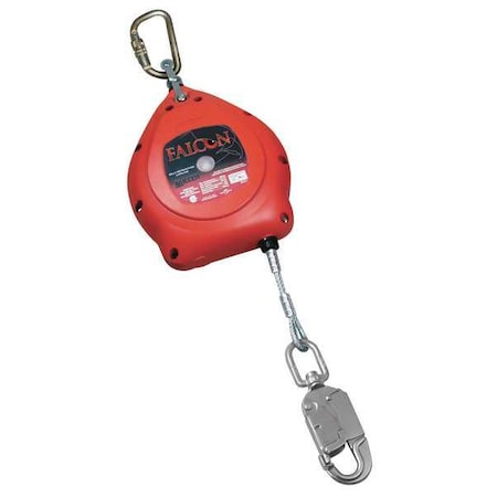 Miller Self Retracting Lifeline, 20 ft., Red MP20G-Z7/20FT