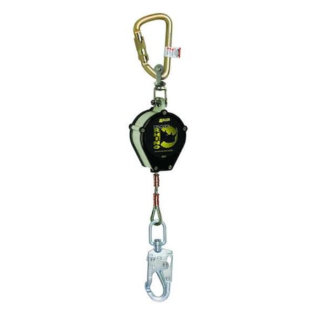 Miller Self Retracting Lifeline, 9 ft., Black CFL-4-Z7/9FT