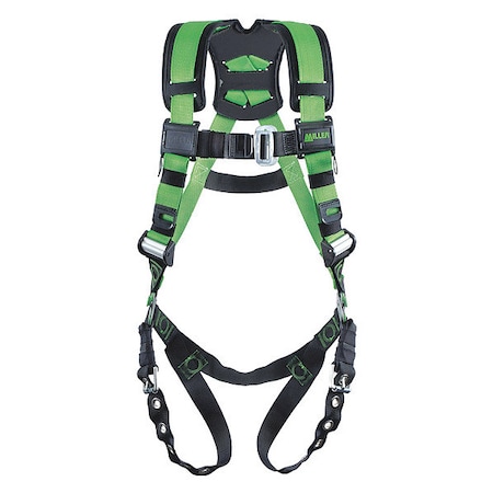 Miller Revolution(R) Full Body Harness, L/XL, 400 lb., Mating Chest/ Tongue Leg Straps, Back D-Ring R10CN-TB/UGN