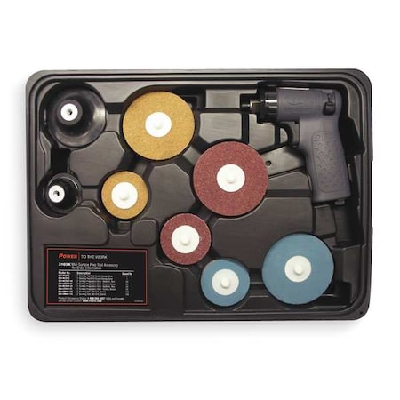 Ingersoll-Rand Angle Grinder Kit, 1/4 in NPT Female Air Inlet, Medium Duty, 15,000 RPM, 0.2 hp 3103KA