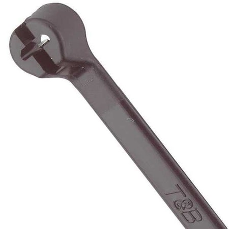 Ty-Rap Cable Tie, 11-1/2 in L, 3-1/4 in Max Bundle Dia., Black, Nylon 6/6, 50 lb Strength, 1000 PK TY253MX