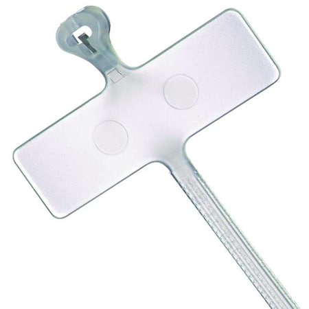 Ty-Rap Cable Tie, 4 in L, 5/8 in Max Bundle Dia., Natural, Nylon 6/6, 18 lb Strength, 500 PK TY51M