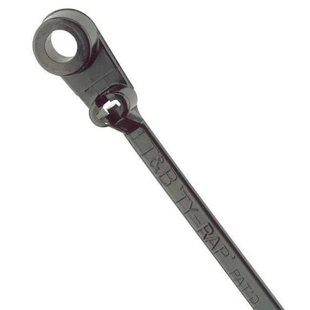 Ty-Rap Cable Tie, 6 in L, 1-1/8 in Max Bundle Dia., Black, Nylon 6/6, 40 lb Strength, 1000 PK TY34MX