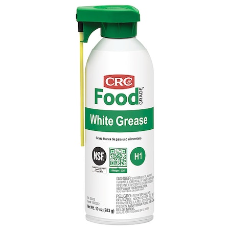 Crc White Grease, H1 Food Grade, NLGI Grade 2, 10 oz Aerosol Can 03038