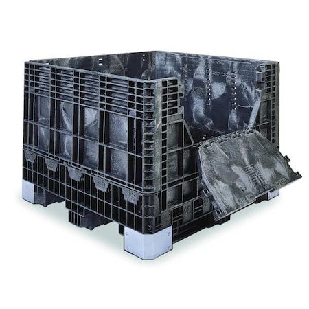 Buckhorn Collapsible Bulk Container 28.3 cu ft Volume Cap., 47 5/8 in L, 44 5/8 in W, 34 in H, Plastic BH4845342010000