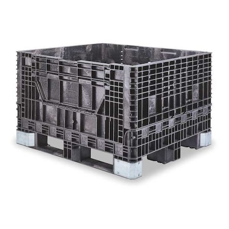 Buckhorn Collapsible Bulk Container 24.3 cu ft Volume Cap., 47 5/8 in L, 39 3/4 in W, 33 7/8 in H, Plastic BH4840342010000