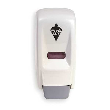 Tough Guy 800mL Dispenser, Push-Style, White 1XHJ1