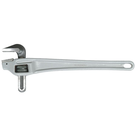 WESTWARD 14 in L 2 in Cap. Aluminum Offset Pipe Wrench 1XJZ7