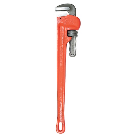 Westward 36 in L 5 in Cap. Cast Iron Straight Pipe Wrench 1XJZ3