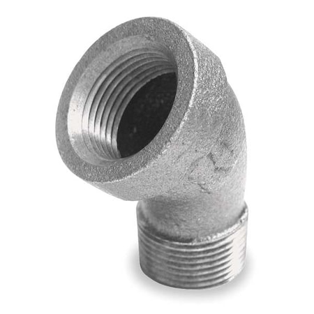 Zoro Select 1" FNPT x MNPT Galvanized 45 Degree Street Elbow 1XKU9