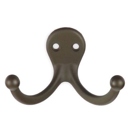 Zoro Select Coat and Hat Hook, Bronze, L 1 1/16 In 1XNH4